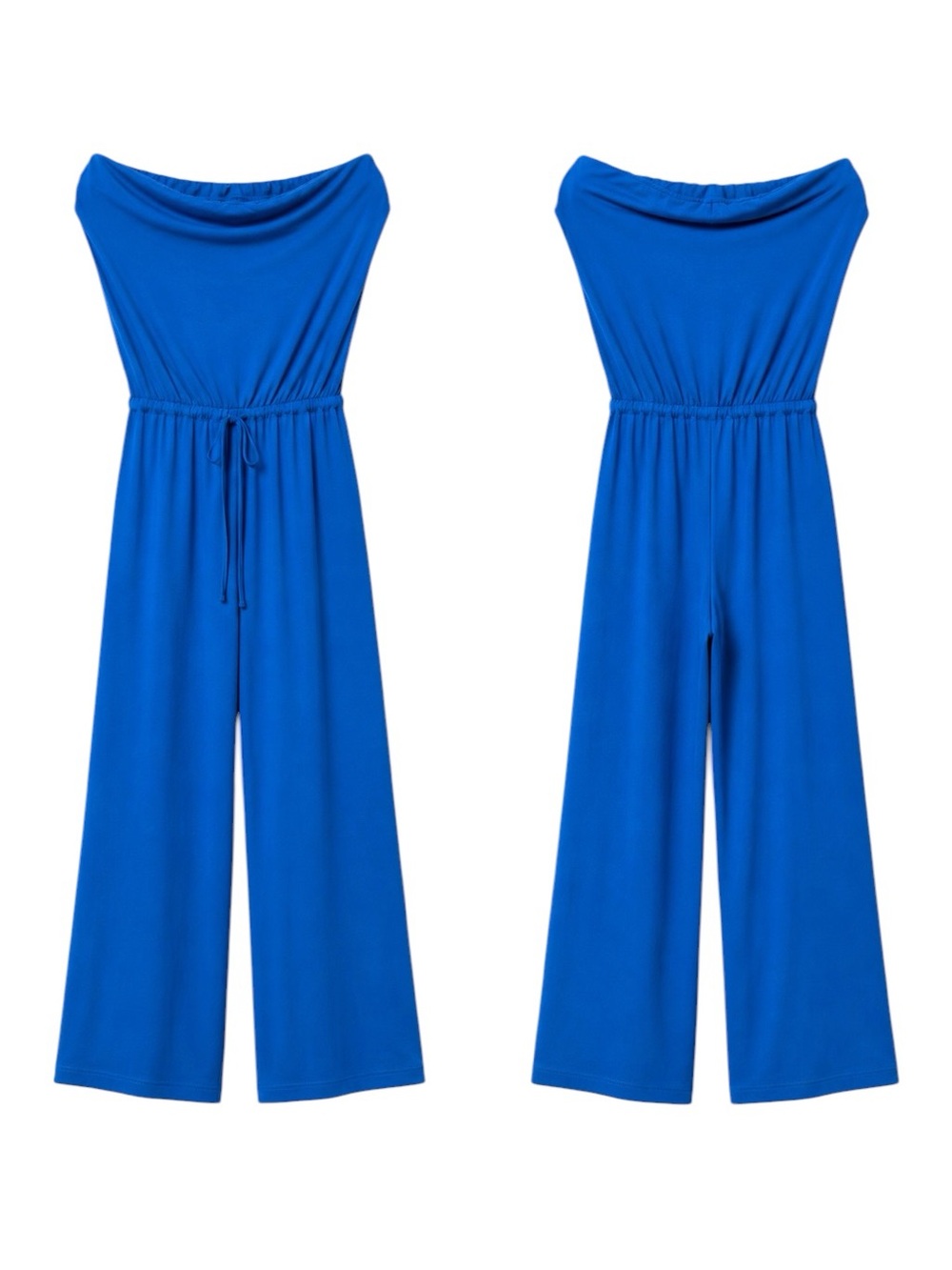 Boston Proper - NWT Cobalt Blue Off-the-Shoulder Wide Leg Jumpsuit Sz XS